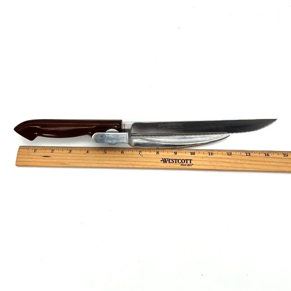 Vintage Automagic Slicer Knife Regent Sheffield Dynachrome Stainless Steel Blade